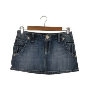 G By Guess Cotton Blue Jean Denim Mini Skirt Summer Fashion Medium Wash Bottoms